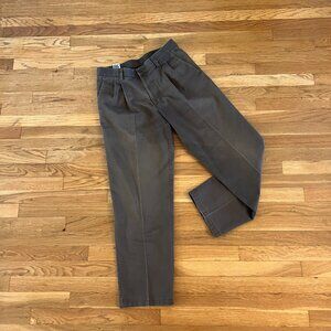 Vintage Dockers Brown Pleated Classic Fit Faded Khaki Pants – Men’s 32x31